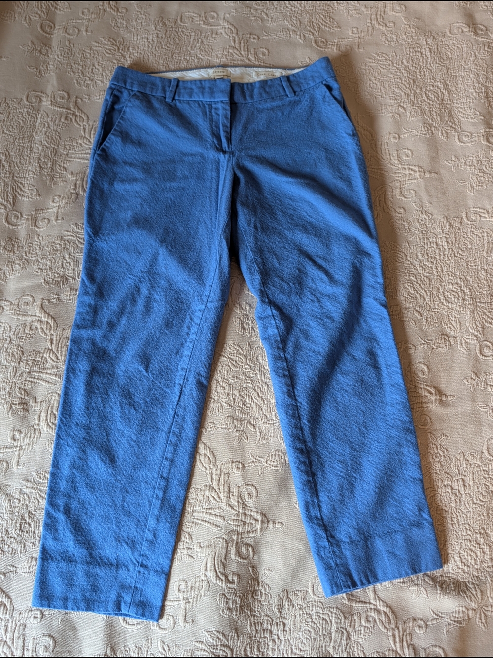 J. Crew Cobalt Cropped Ankle Wool Pants